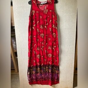 Units dress. Sleeveless. Maxi length. Floral. Size L.